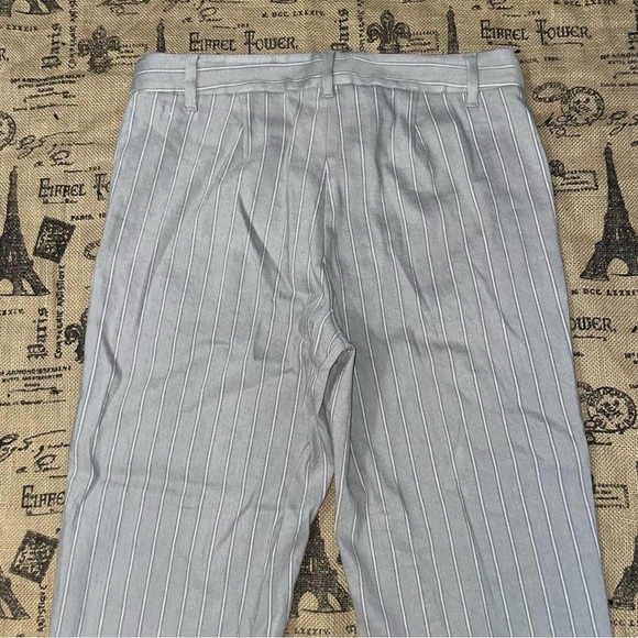 J.Jill NWT! Linen Stretch Gray/White Straight Leg Crop Pant Size 10 - Picture 11 of 14